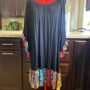 Black Aztec Western Dress Size XL